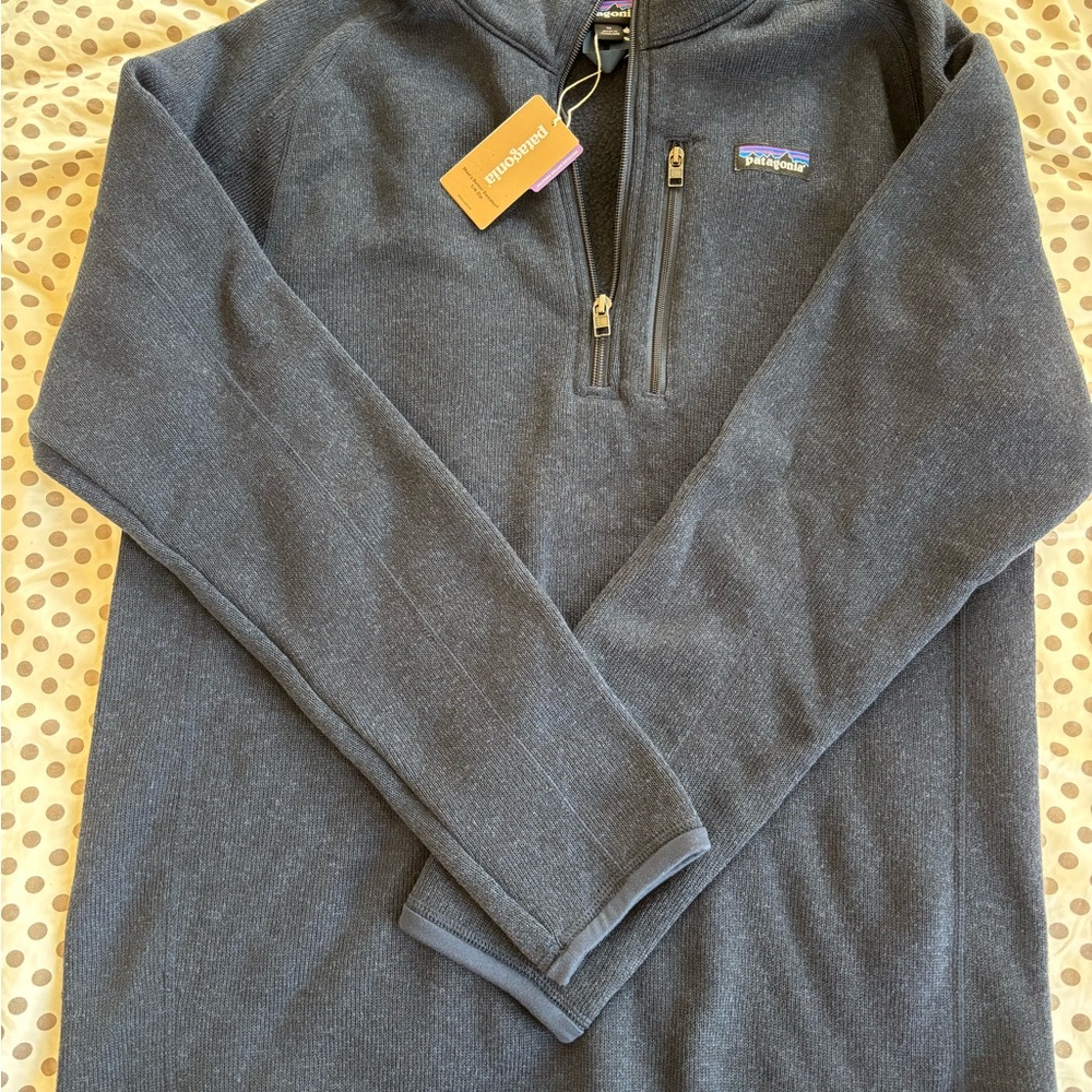 Patagonia Men's New Navy Zip-Up Sweater